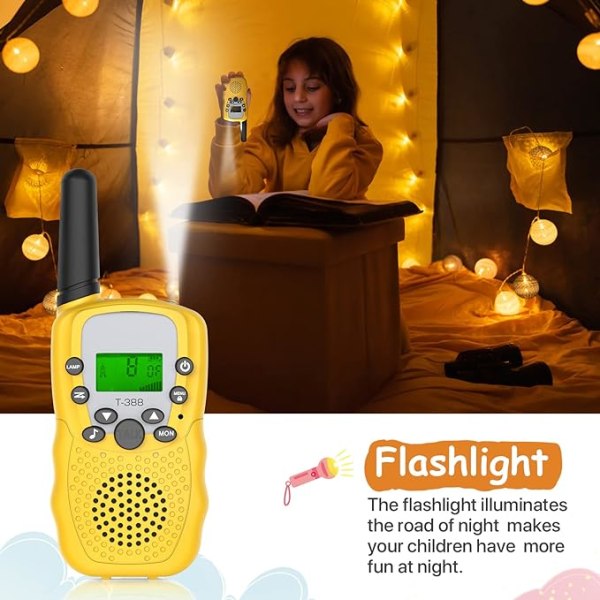 Barnens Walkie Talkie 3-pack, Leksaker för pojkar och flickor 3-12 år, Födelsedagspresent