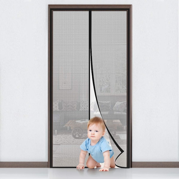 Magnetisk Myggnett Dør Vindu 90x210cm Anti Flue Insekt Dør