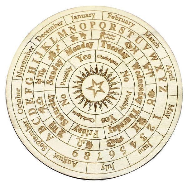 Ouija-bräda i trä, polerad, gradfri, spådom, metafysisk meddelandebräda för hemmet S