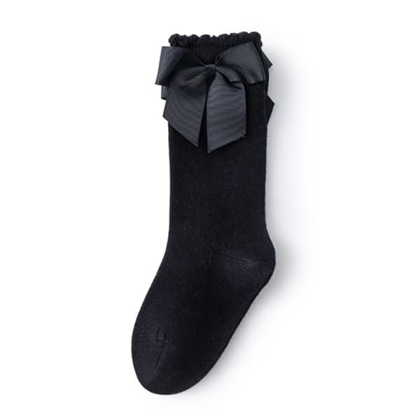 ##/2-pack flickor höga rosett långa knähöga bomullsstrumpor##/