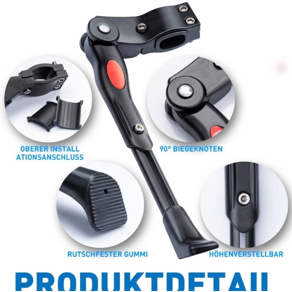 Bike Kickstand Justerbar Universal Cykelstativ Support til Bi