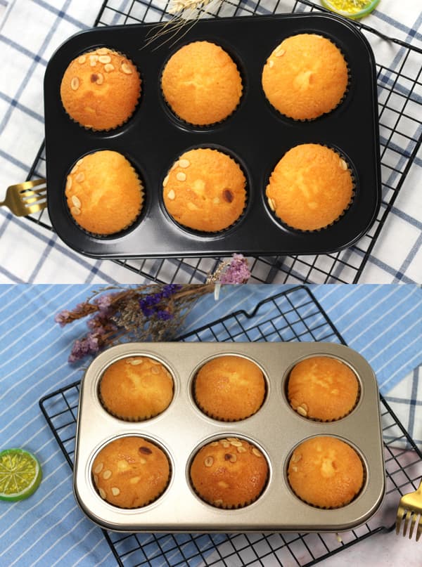 Jumbo Muffin Form - Kulstofstål Muffin Former Non-Stick Belægning Cupcake Former