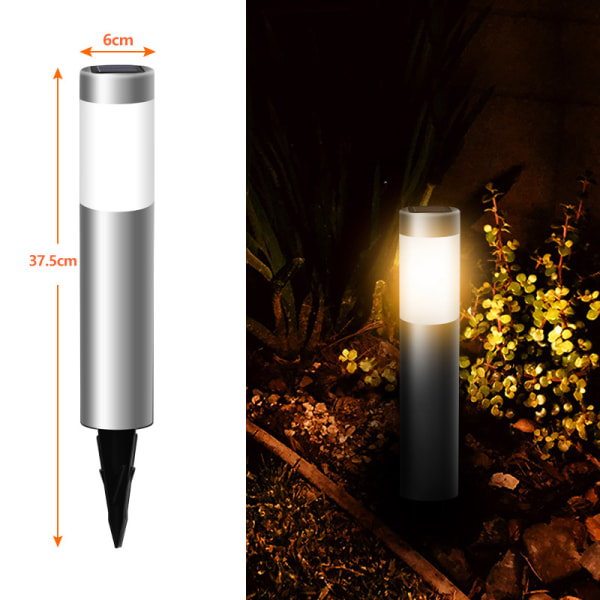 Silverfärgad Vägglampa utomhus - Kompatibel med E27-lampor