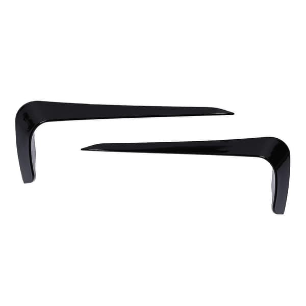2 st Främre Stötfångar Splitter Aerodynamisk Sido Luftventil Vindkniv Spoiler för 3-serie E90 E91 M Sport PreLCI 2005 till 2008 Glansig Svart
