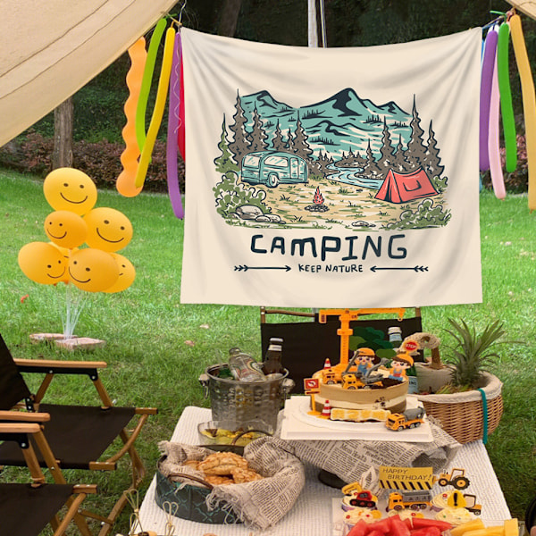 ##/Camping 2 ##/ väggbonad i tyg för camping, väggbonad ##/