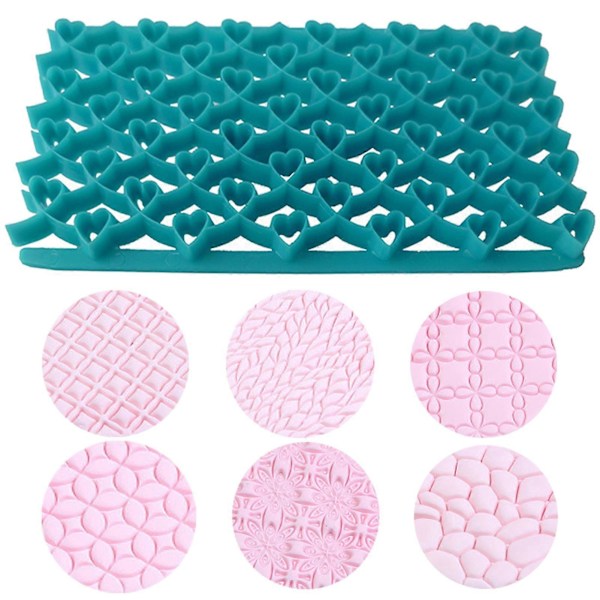 Fondantform Non-stick BPA-fri Flerbruks Hurtigutløser DIY Stempelverktøy Gjenbrukbar Uthulet Design Kjeksform Bakeutstyr B