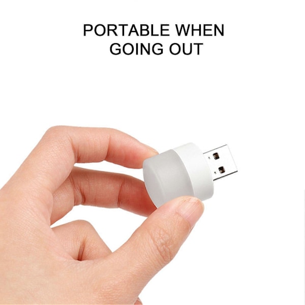 2 stk. Nattlys Øyebeskyttelse Ikke-blendende Plast LED Sengelamper USB Mini Leselamper Dekor Bursdagsgave Warm light