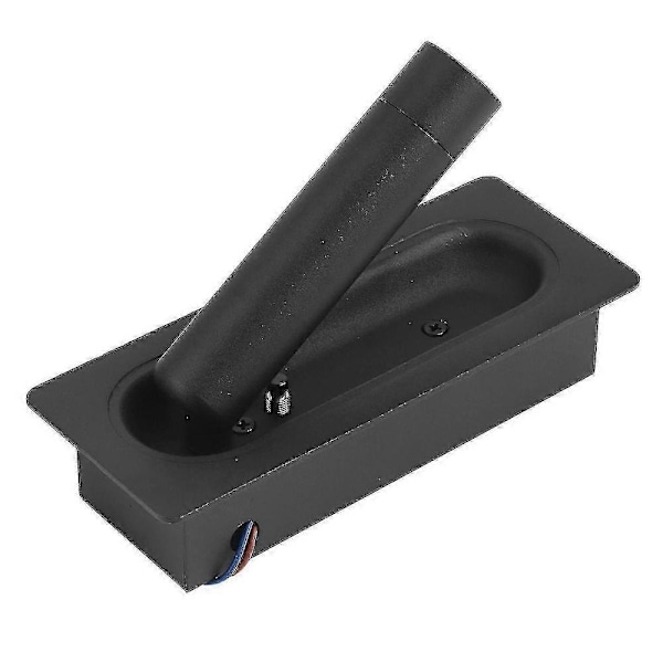 Rom LED Lampe Senggavl Vegglampe Vegglampe Seng Side Leselys Innfelt Automatisk Bryter Vegg, svart