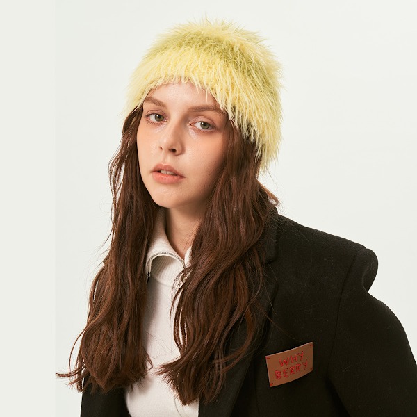 ##/Tykk stripet plysjlue - Grønn, Design Niche Pattern Wool Bea##/