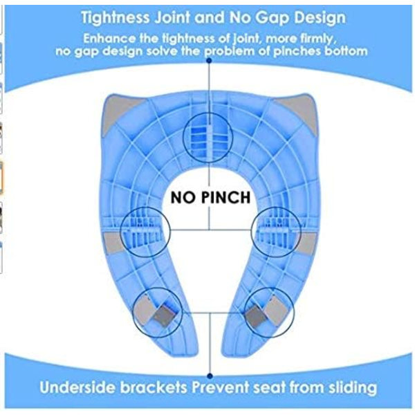 ##/[Ny] Baby Toilet Seat Foldbar Børnesæde Reducer Toilet Rejse Foldbar Rejse Potte Sæde til Børn Baby Blå##/