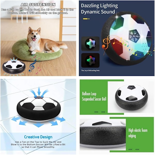 ##/Svävande fotboll med LED-ljus, musik, sportleksaker##/