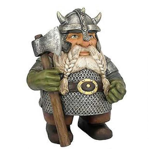 Staty Modell Bred Användning Livfull Harts Yxa Soldatform Staty Display för Trädgård B