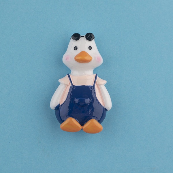 6 st Kylskåpsmagneter i gummi, The Crooked Duck, Söt 3D Kylskåp Magn