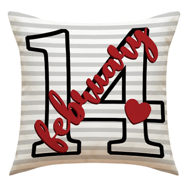 ##/4 kpl söpöä pellavaa tyynyliinaa, 45x45 cm, ystävänpäiväteemainen##/