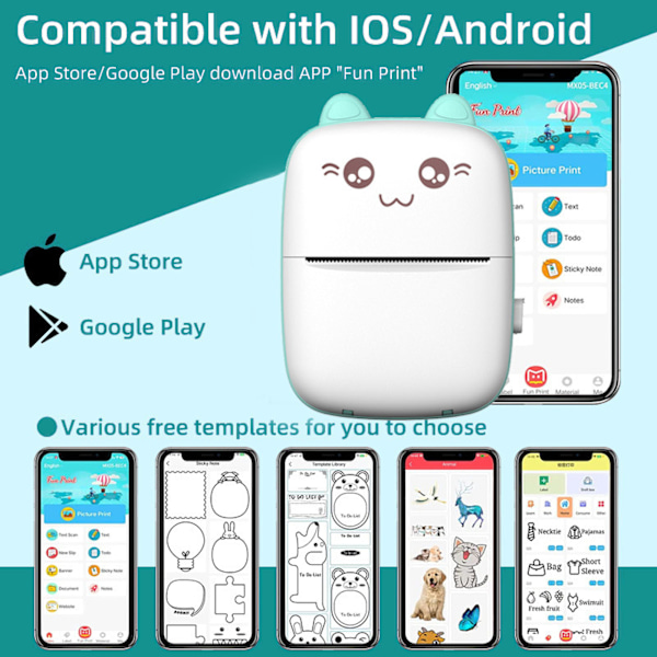 ##/Minifotoprinter til smartphone WiFi-printer##/