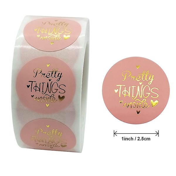 3X500 stk. julemærker rulle?etiketter pakke pink og bronze bryllupsdekoration smukke ting inde i brevforsegling&