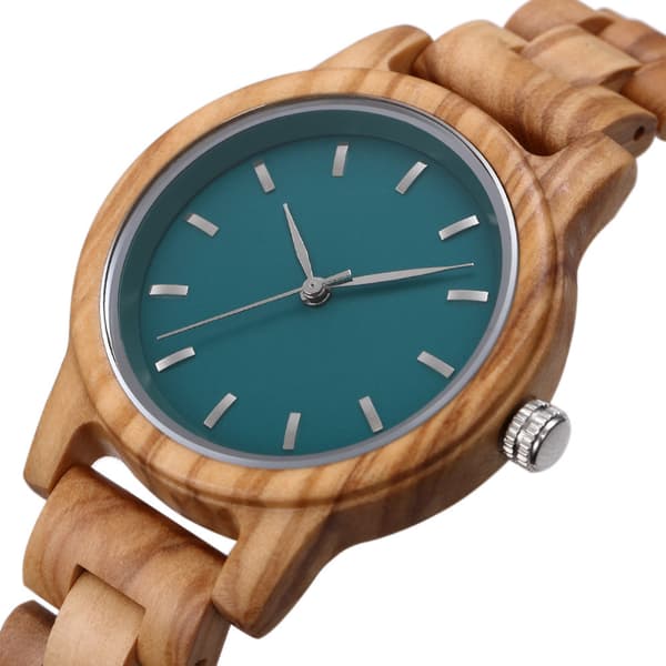##/Quartz klocka premium träklocka gjord av naturligt trä analog herrklocka##/