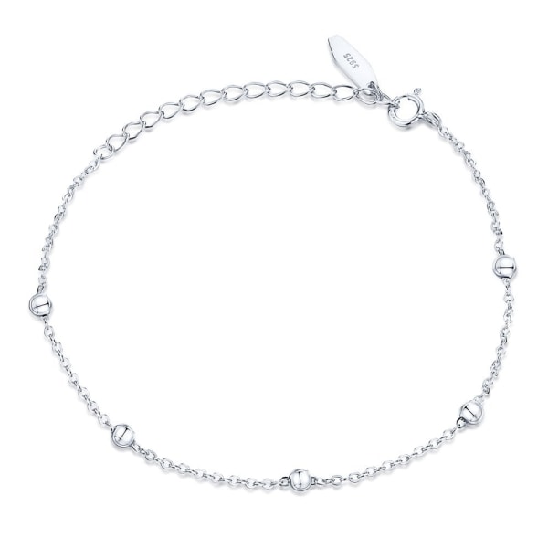 925 Sterling Silver Ball Bead Chain Bracelet