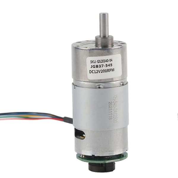 Stor Torsionsväxelmotor med Encoder 12/24V Effektvarvtalsreduceringsmotor (12V 200 RPM)