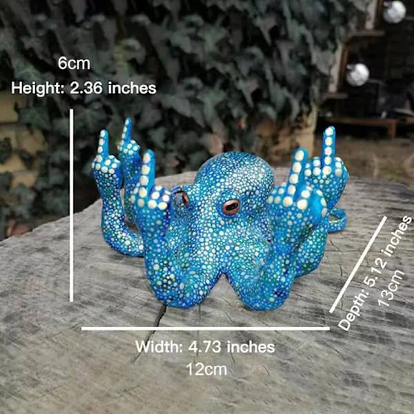 Blæksprutte Statue med Langefinger i Resin til Have Indendørs Udendørs