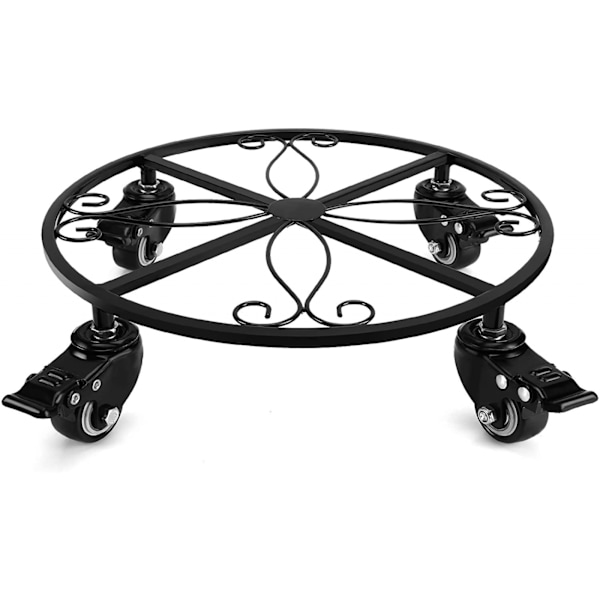##/Blomsterstativ planteholder metal rund have på hjul##/