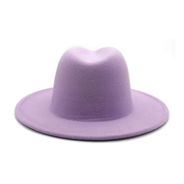 Lila hög hatt, denim hög hatt