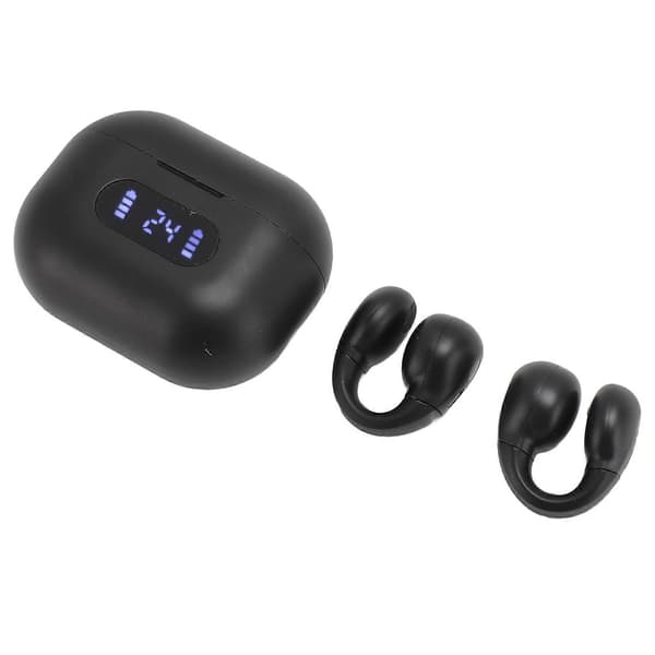 Øreclips Bluetooth Hovedtelefoner Åbne Øre Lav Latency Støjreduktion Clip On Trådløse Øretelefoner med LED Strømdisplay
