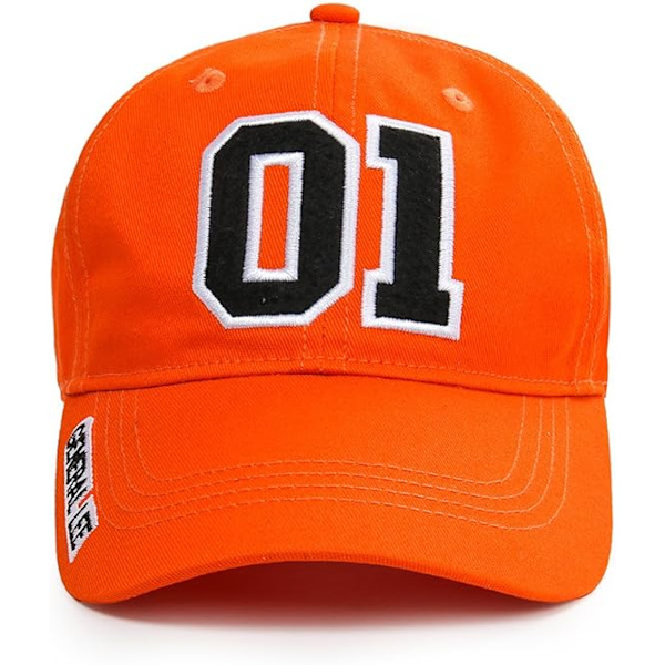 Orange Baseball Cap, General Lee 01, Good OL, med broderet A
