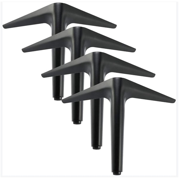 Möbelben Set med 4 svarta triangelben för möbel, Electropl