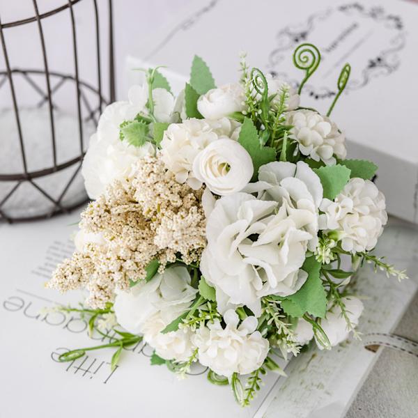 2 stk. Kunstig Håndholdt Blomsterbuket, Kunstig Rosebuket