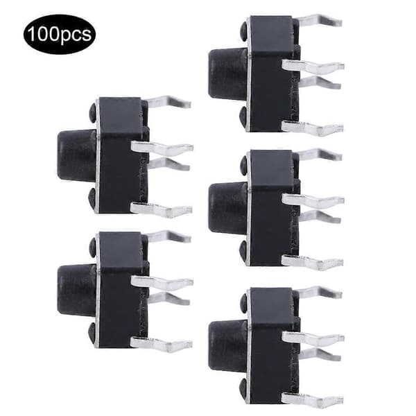 100kpl Hetkellinen painonappikytkin Mini Micro Tact -kytkintarvike 6 x 6 x 6 mm