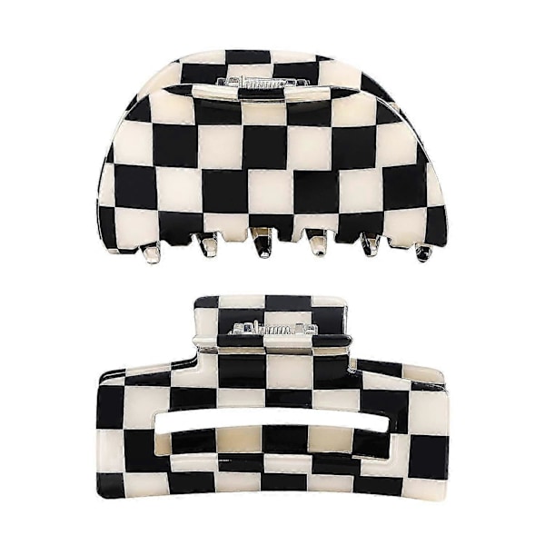 Zebra Rutete Dame Jenter Hårklyper Hai-klyper (2 stk)