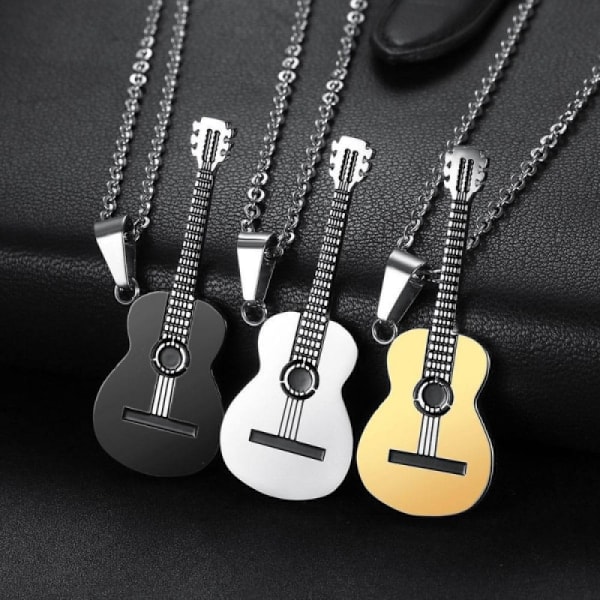 ##/Silverhalsband Musik Gitarr Hänge Halsband Män Kvinnor##/