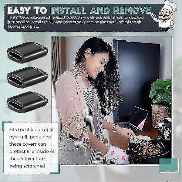 16 st Ersättningsgummi för Airfryer Grill Airfryer Delar Repskyddande Skyddskåpor Kök C