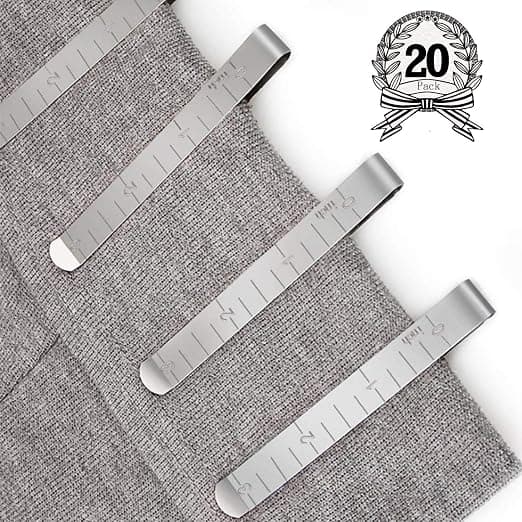 Syklemmer Pakke med 20 Rustfritt Stål Hemming Klips 8,5 cm Mål