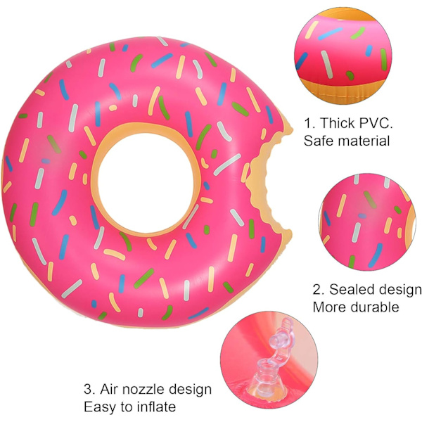 Donut Badebold, Svømme Ring Sommer Badebold Vand Legetøj Badebold