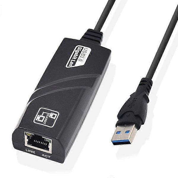 Kablet Nettverkskort Høyhastighets Stabil Utgang Plug Play USB 3.0 USB C til RJ45 100/1000Mbps Eksternt WiFi Nettverkskort for Stasjonær PC A