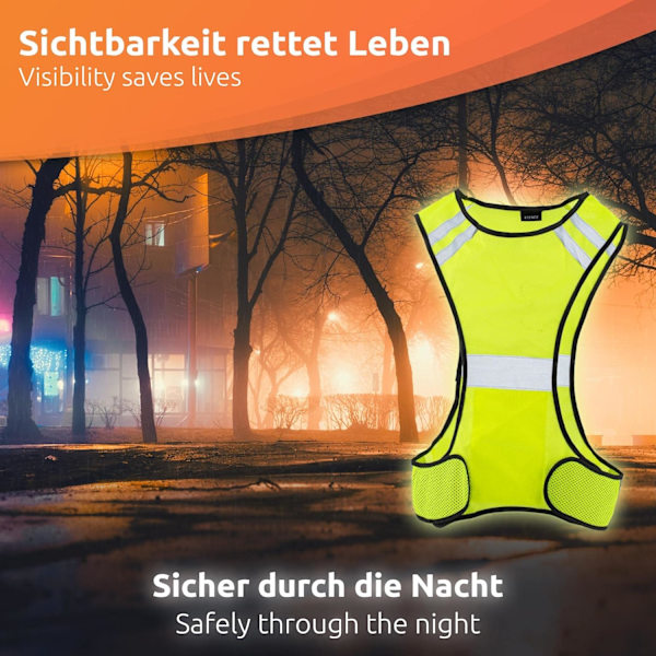 1x Reflekterande Löpväst Hög Synlighet Väst Barn Kvinnor Skydd