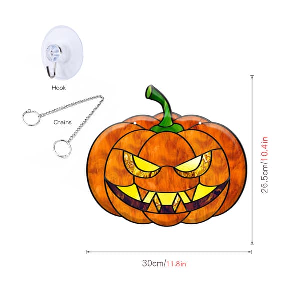 Akryl Halloween Hängande - Pumpa, Hängande Skylt för Heminredning
