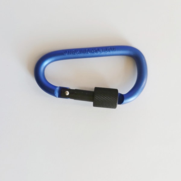 Låsbar Karabiner, Premium Aluminium Legering D-Ring Karabiner Nøgle