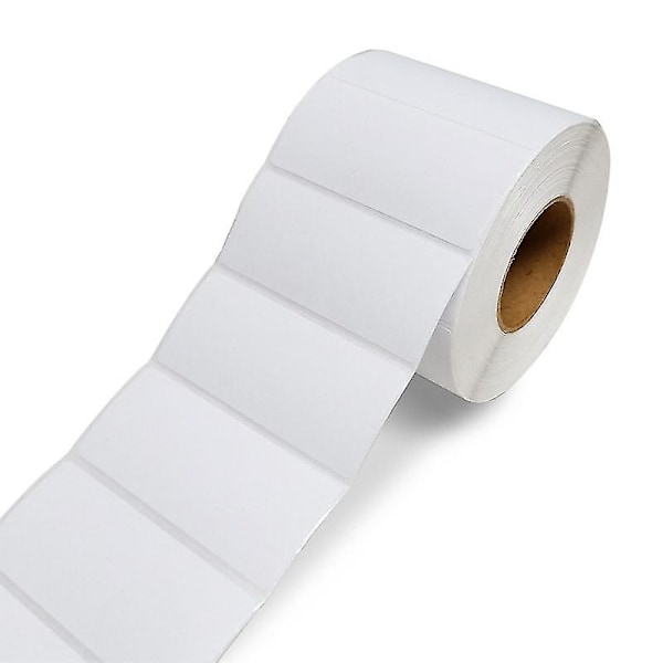 1000 st Blanka Etikettklistermärken, 7 x 3 cm Utskrivbar Rulle För Kök, Vita Mat Etiketter För Burkar, Behållare, Flaskor &
