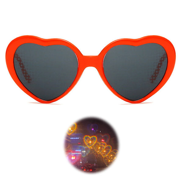 /#/Hjerteffektbriller 4-pak Special Effect Briller 4 Farver Romantisk Hjerteformet Interessant Effekt 3D Solbriller til Bar Natklub/#/