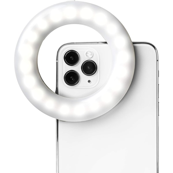 Selfie-ringljus för telefon Uppladdningsbar mobiltelefon-ringljus C