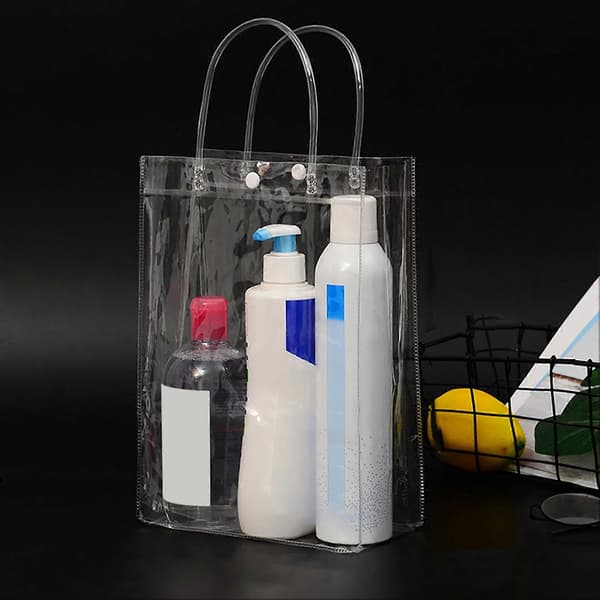 Oppbevaringspose Universal Bærbar Transparent Gjennomsiktig Pose 15*7*16cm