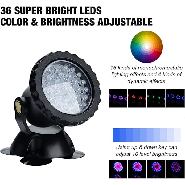 ##/RGB Akvariumsprojektor, Vandtæt Nedsænkelig Fiskebelysning, IP6##/