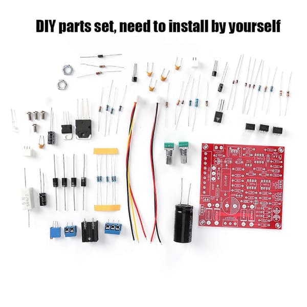 DC-säädettävä virtalähde DIY-sarja Moduulin osat Vakaa jatkuvasti säädettävä 0-30V 2mA-3A