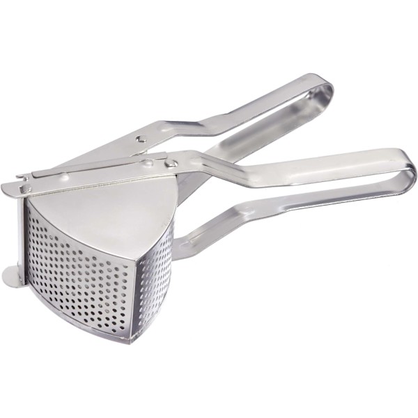 (Silver, 30 x 10 x 8 cm) Potatispress, hävstångspress, rostfritt stål