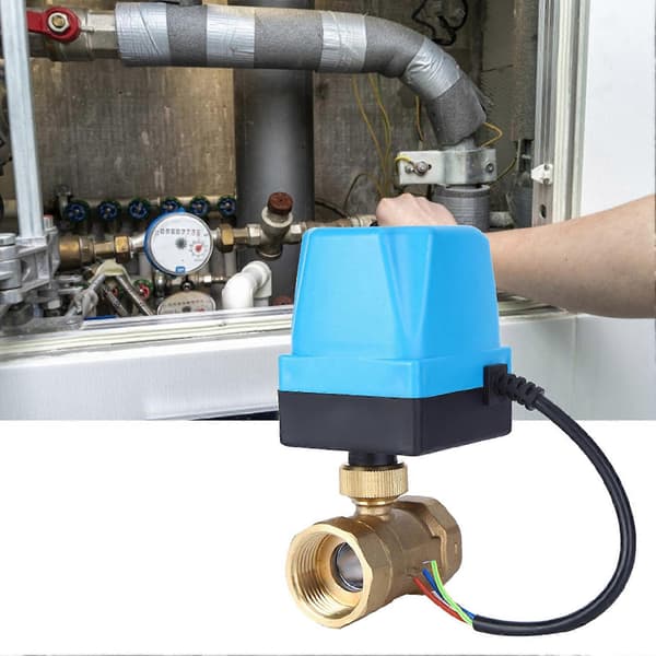 Elektrisk kulventil 2-vägs 3-tråds 2-kontroll IP68-skydd Synkronmotor Blå AC220V G1-tum