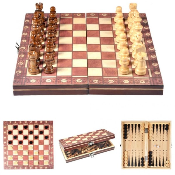Handgjord Trä SENATOR CHESS Professionell 40x40 cm 2 spelare