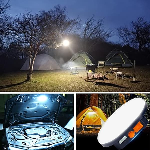 Portabel Campinglampa (Gul USB-laddning), 4800mAh Powerbank